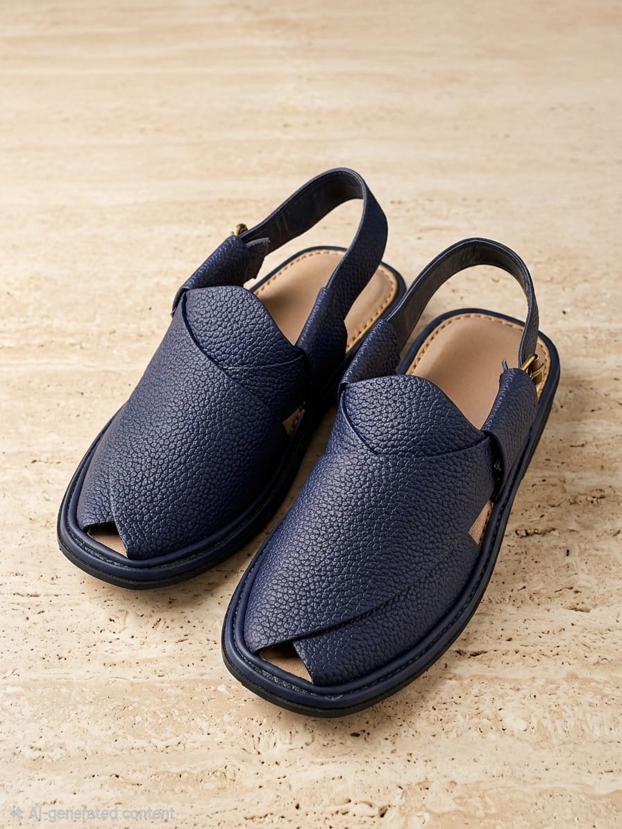 Navy Textured Peshawari