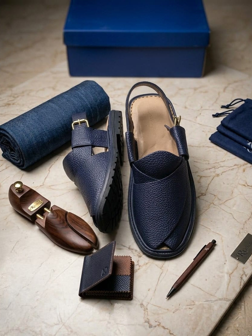 Navy Textured Peshawari