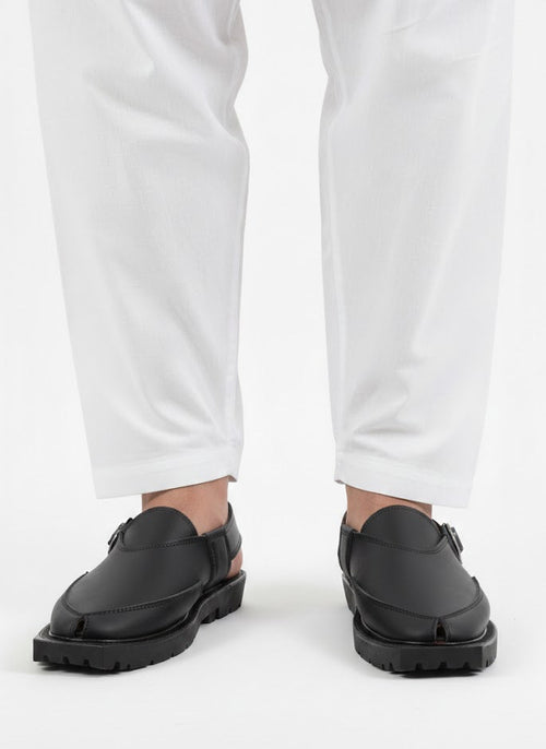 Classic Black Peshawari Sandal